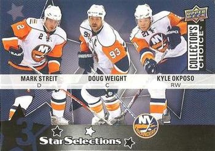 #219 Mark Streit / Kyle Okposo / Doug Weight - New York Islanders - 2009-10 Collector's Choice Hockey