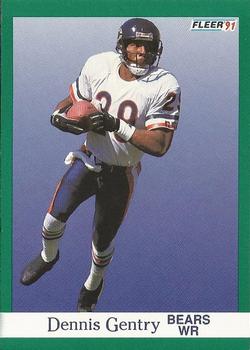 #219 Dennis Gentry - Chicago Bears - 1991 Fleer Football