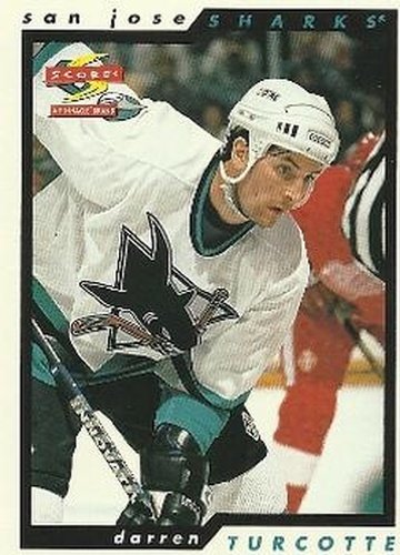 #219 Darren Turcotte - San Jose Sharks - 1996-97 Score Hockey
