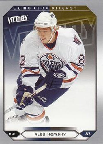#219 Ales Hemsky - Edmonton Oilers - 2005-06 Upper Deck Victory Hockey