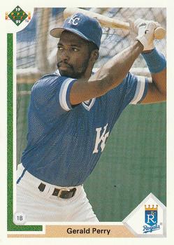 #219 Gerald Perry - Kansas City Royals - 1991 Upper Deck Baseball