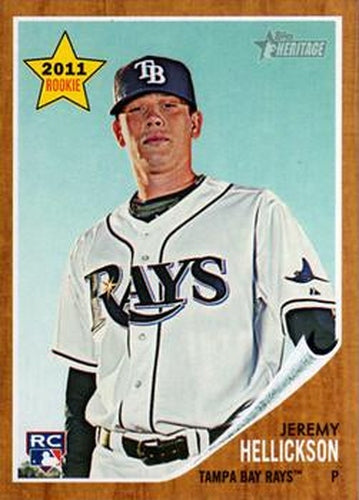 #219 Jeremy Hellickson - Tampa Bay Rays - 2011 Topps Heritage Baseball