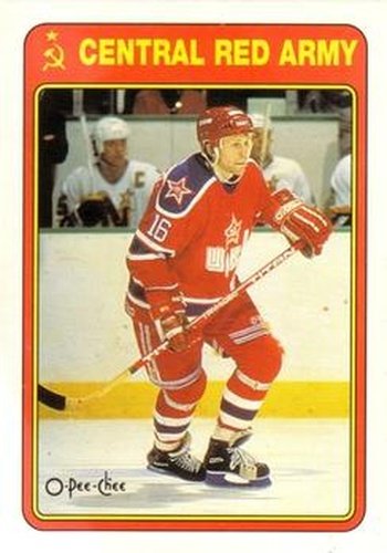 #21R Vladimir Konstantinov - Central Red Army - 1990-91 O-Pee-Chee Hockey - Central Red Army