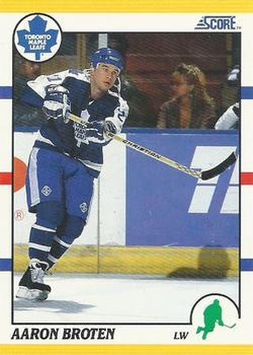 #21T Aaron Broten - Toronto Maple Leafs - 1990-91 Score Rookie and Traded Hockey