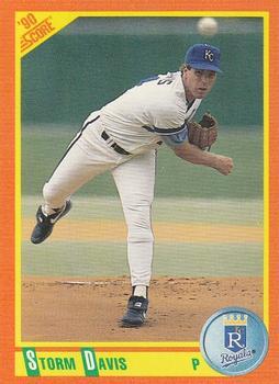 #21T Storm Davis - Kansas City Royals - 1990 Score Rookie & Traded Baseball