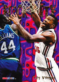 #21 Loy Vaught - Los Angeles Clippers - 1995-96 Hoops Basketball - Block Party
