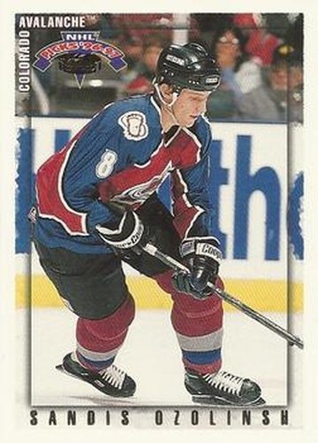 #21 Sandis Ozolinsh - Colorado Avalanche - 1996-97 Topps NHL Picks Hockey