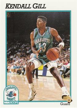 #21 Kendall Gill - Charlotte Hornets - 1991-92 Hoops Basketball