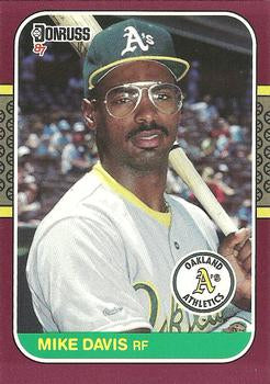 #21 Mike Davis - Oakland Athletics - 1987 Donruss Opening Day Baseball