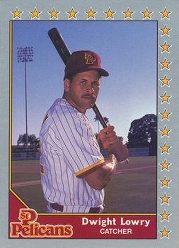 #21 Dwight Lowry - St. Petersburg Pelicans - 1990 Pacific Senior League Baseball