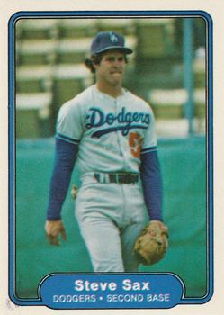 #21 Steve Sax - Los Angeles Dodgers - 1982 Fleer Baseball