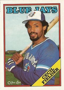 #21 Cecil Fielder - Toronto Blue Jays - 1988 O-Pee-Chee Baseball