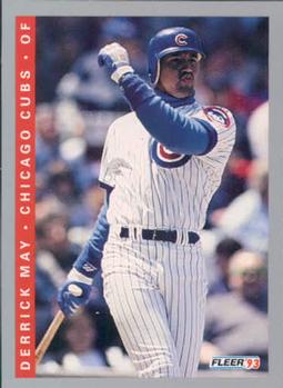 #21 Derrick May - Chicago Cubs - 1993 Fleer Baseball