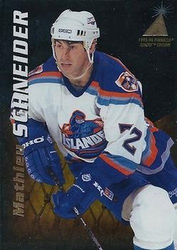 #21 Mathieu Schneider - New York Islanders - 1995-96 Zenith Hockey