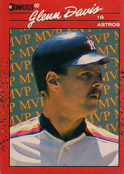 #BC-21 Glenn Davis - Houston Astros - 1990 Donruss Baseball - Bonus MVP's