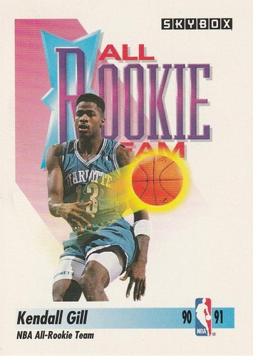 #321 Kendall Gill - Charlotte Hornets - 1991-92 SkyBox Basketball