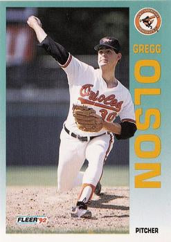#21 Gregg Olson - Baltimore Orioles - 1992 Fleer Baseball