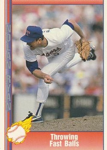 #21 Throwing Fast Balls - Texas Rangers - 1991 Pacific Nolan Ryan Texas Express I Baseball