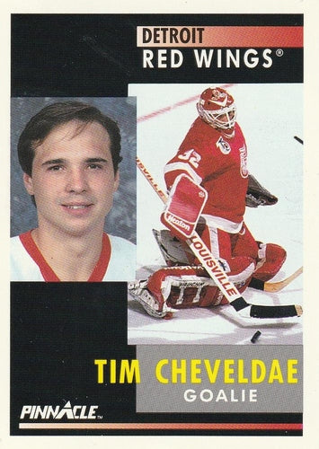 #21 Tim Cheveldae - Detroit Red Wings - 1991-92 Pinnacle Hockey