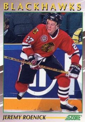 #21 Jeremy Roenick - Chicago Blackhawks - 1991-92 Score Young Superstars Hockey