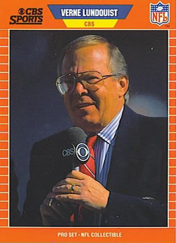 #21 Verne Lundquist - 1989 Pro Set Football - Announcers