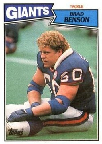 #21 Brad Benson - New York Giants - 1987 Topps Football