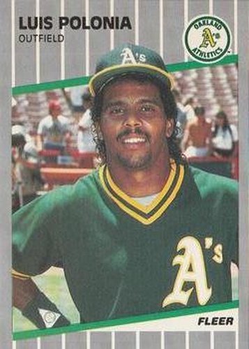 #21 Luis Polonia - Oakland Athletics - 1989 Fleer Baseball