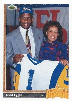#21 Todd Lyght - Los Angeles Rams - 1991 Upper Deck Football