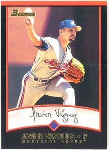 #21 Javier Vazquez - Montreal Expos - 2001 Bowman Baseball