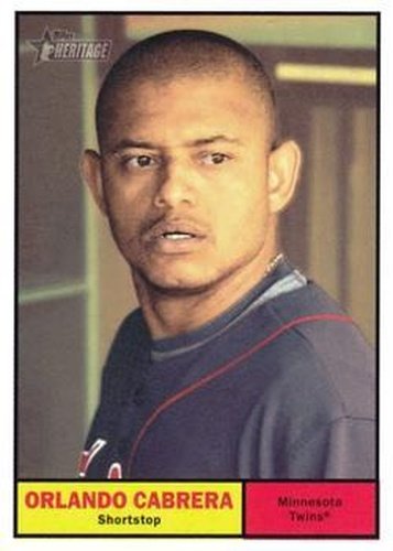 #21 Orlando Cabrera - Minnesota Twins - 2010 Topps Heritage Baseball