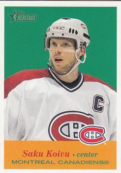 #21 Saku Koivu - Montreal Canadiens - 2001-02 Topps Heritage Hockey