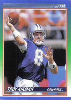 #21 Troy Aikman - Dallas Cowboys - 1990 Score Football