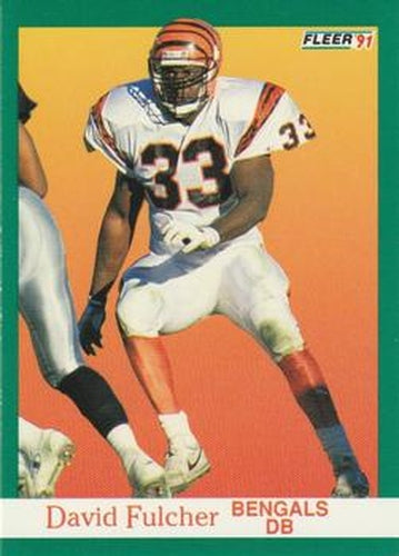 #21 David Fulcher - Cincinnati Bengals - 1991 Fleer Football