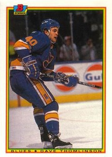 #21 Dave Thomlinson - St. Louis Blues - 1990-91 Bowman Hockey