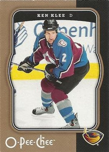 #21 Ken Klee - Atlanta Thrashers - 2007-08 O-Pee-Chee Hockey