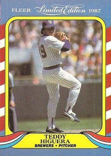 #21 Teddy Higuera - Milwaukee Brewers - 1987 Fleer Limited Edition Baseball