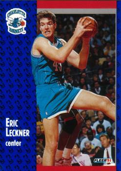 #21 Eric Leckner - Charlotte Hornets - 1991-92 Fleer Basketball