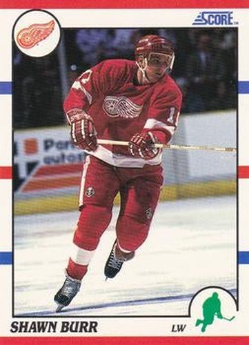 #21 Shawn Burr - Detroit Red Wings - 1990-91 Score Hottest and Rising Stars Hockey