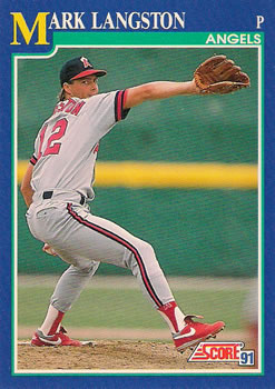 #21 Mark Langston - California Angels - 1991 Score Baseball