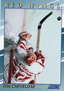 #21 Tim Cheveldae - Detroit Red Wings - 1992-93 Score Young Superstars Hockey
