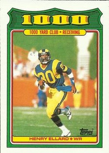 #21 Henry Ellard - Los Angeles Rams - 1988 Topps Football - 1000 Yard Club