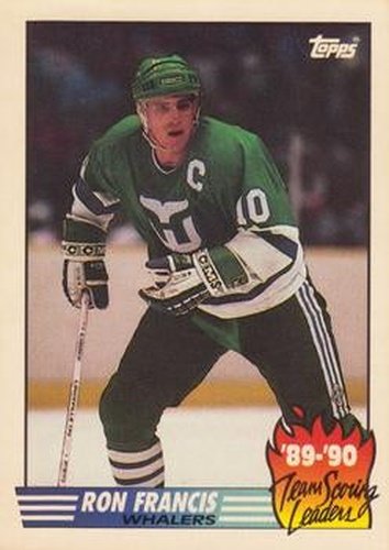 #21 Ron Francis - Hartford Whalers - 1990-91 Topps Hockey - Team Scoring Leaders
