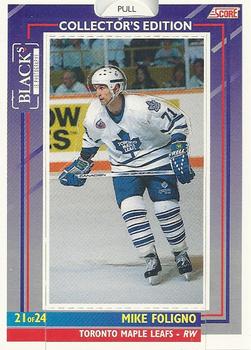 #21 Mike Foligno - Toronto Maple Leafs - 1993-94 Black's Score Toronto Maple Leafs Hockey