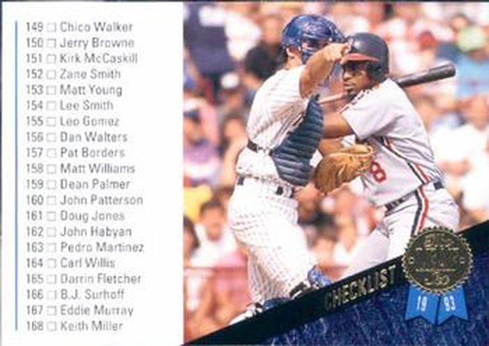 #220 Checklist - Cleveland Indians / Milwaukee Brewers - 1993 Leaf Baseball