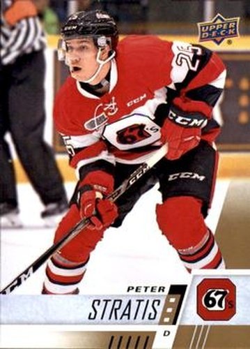 #220 Peter Stratis - Ottawa 67's - 2017-18 Upper Deck CHL Hockey