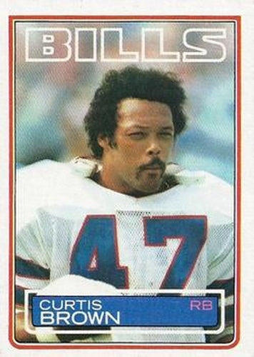 #220 Curtis Brown - Buffalo Bills - 1983 Topps Football