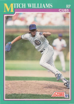#220 Mitch Williams - Chicago Cubs - 1991 Score Baseball