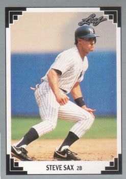#220 Steve Sax - New York Yankees - 1991 Leaf Baseball