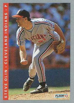 #220 Steve Olin - Cleveland Indians - 1993 Fleer Baseball