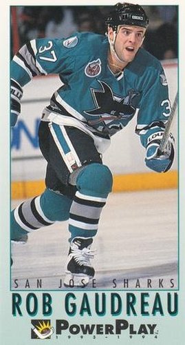 #220 Rob Gaudreau - San Jose Sharks - 1993-94 Fleer PowerPlay Hockey